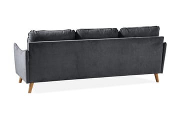 Trend Lyx 3-sits Divansoffa Vänster - Mörkgrå/Ek - Möbler - Vardagsrum - Soffor - Divansoffa & schäslong