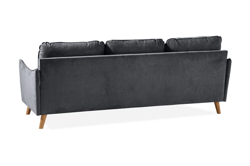 Trend Lyx 3-sits Divansoffa Vänster - Mörkgrå/Ek - Möbler - Vardagsrum - Soffor - Divansoffa & schäslong