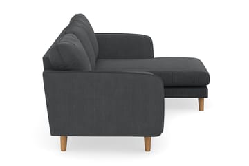 Trend Lyx 3-sits Högervänd L-formad Divansoffa i Manchester - Mörkgrå - Möbler - Vardagsrum - Soffor - Divansoffa & schäslong