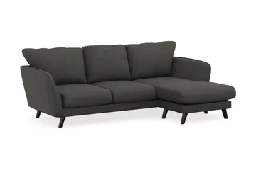 Trend Lyx 3-sits Högervänd L-formad Divansoffa i Manchester - Mörkgrå - Möbler - Vardagsrum - Soffor - Divansoffa & schäslong