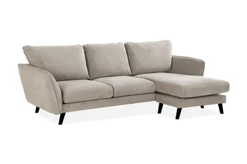 Trend Lyx 3-sits Högervänd L-formad Divansoffa i Tyg - Beige - Möbler - Vardagsrum - Soffor - Divansoffa & schäslong
