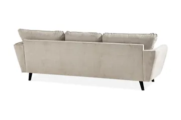 Trend Lyx 3-sits Högervänd L-formad Divansoffa i Tyg - Beige - Möbler - Vardagsrum - Soffor - Divansoffa & schäslong