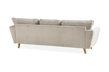 Trend Lyx 3-sits Högervänd L-formad Divansoffa i Tyg - Beige - Möbler - Vardagsrum - Soffor - Divansoffa & schäslong