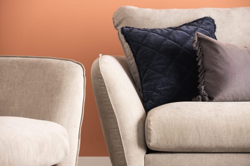 Trend Lyx 3-sits Högervänd L-formad Divansoffa i Tyg - Beige - Möbler - Vardagsrum - Soffor - Divansoffa & schäslong