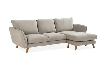 Trend Lyx 3-sits Högervänd L-formad Divansoffa i Tyg - Beige - Möbler - Vardagsrum - Soffor - Divansoffa & schäslong