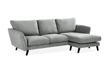 Trend Lyx 3-sits Högervänd L-formad Divansoffa i Tyg - Grå - Möbler - Vardagsrum - Soffor - Divansoffa & schäslong