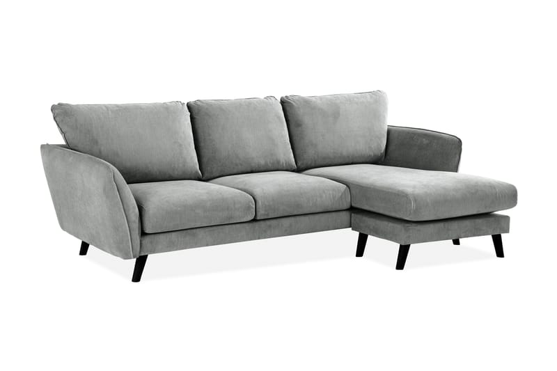 Trend Lyx 3-sits Högervänd L-formad Divansoffa i Tyg - Grå - Möbler - Vardagsrum - Soffor - Divansoffa & schäslong