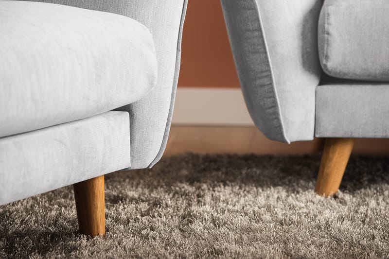 Trend Lyx 3-sits Högervänd L-formad Divansoffa i Tyg - Ljusgrå - Möbler - Vardagsrum - Soffor - Divansoffa & schäslong