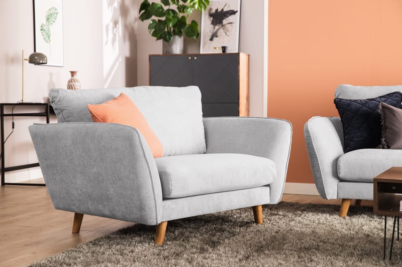 Trend Lyx 3-sits Högervänd L-formad Divansoffa i Tyg - Ljusgrå - Möbler - Vardagsrum - Soffor - Divansoffa & schäslong