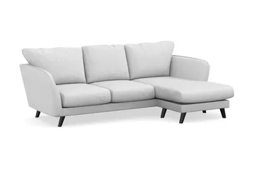 Trend Lyx 3-sits Högervänd L-formad Divansoffa i Tyg - Ljusgrå - Möbler - Vardagsrum - Soffor - Divansoffa & schäslong