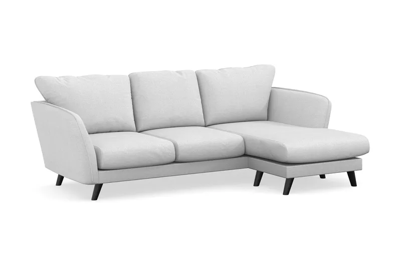 Trend Lyx 3-sits Högervänd L-formad Divansoffa i Tyg - Ljusgrå - Möbler - Vardagsrum - Soffor - Divansoffa & schäslong