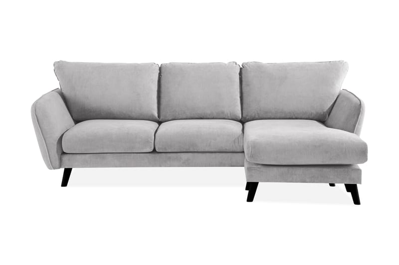 Trend Lyx 3-sits Högervänd L-formad Divansoffa i Tyg - Ljusgrå - Möbler - Vardagsrum - Soffor - Divansoffa & schäslong