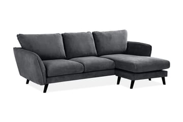 Trend Lyx 3-sits Högervänd L-formad Divansoffa i Tyg - Mörkgrå - Möbler - Vardagsrum - Soffor - Divansoffa & schäslong