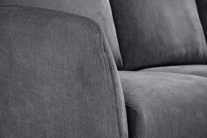 Trend Lyx 3-sits Högervänd L-formad Divansoffa i Tyg - Mörkgrå - Möbler - Vardagsrum - Soffor - Divansoffa & schäslong