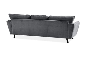Trend Lyx 3-sits Högervänd L-formad Divansoffa i Tyg - Mörkgrå - Möbler - Vardagsrum - Soffor - Divansoffa & schäslong