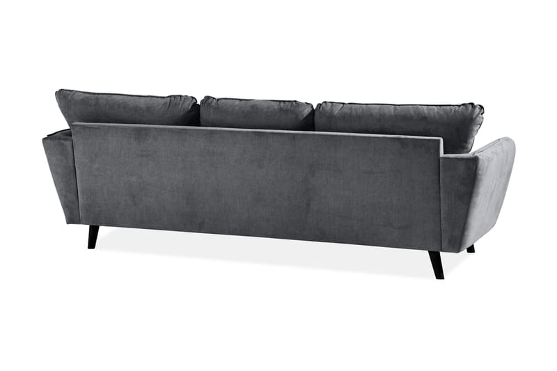 Trend Lyx 3-sits Högervänd L-formad Divansoffa i Tyg - Mörkgrå - Möbler - Vardagsrum - Soffor - Divansoffa & schäslong