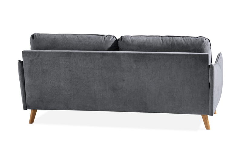 Trend Lyx 3-sits Soffa - Mörkgrå/Ek - Möbler - Vardagsrum - Soffor - 3-sits soffor