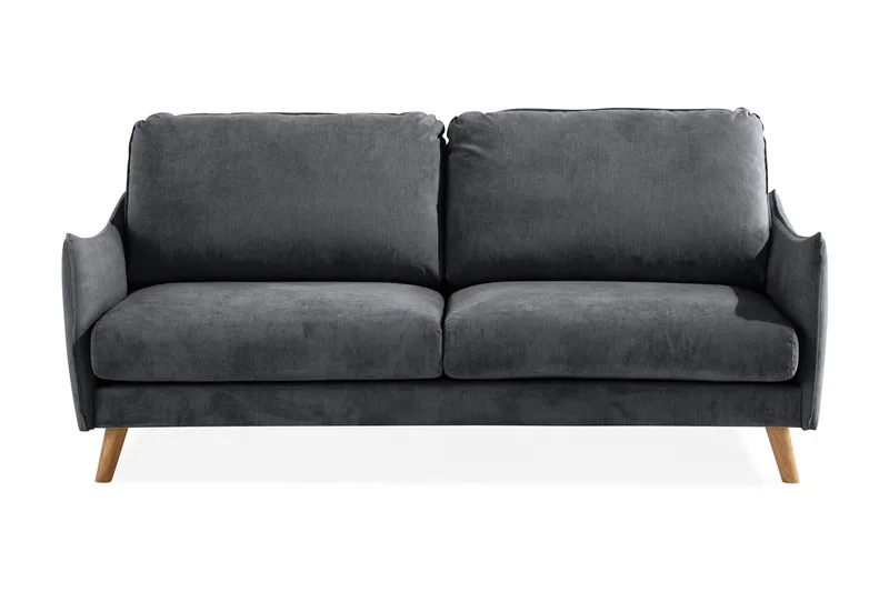 Trend Lyx 3-sits Soffa - Mörkgrå/Ek - Möbler - Vardagsrum - Soffor - 3-sits soffor