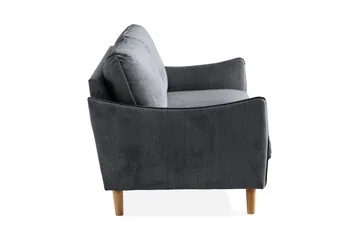 Trend Lyx 3-sits Soffa - Mörkgrå/Ek - Möbler - Vardagsrum - Soffor - 3-sits soffor