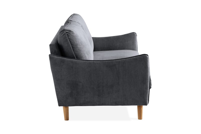 Trend Lyx 3-sits Soffa - Mörkgrå/Ek - Möbler - Vardagsrum - Soffor - 3-sits soffor
