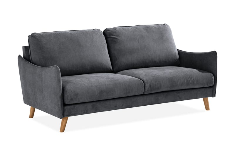 Trend Lyx 3-sits Soffa - Mörkgrå/Ek - Möbler - Vardagsrum - Soffor - 3-sits soffor
