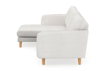 Trend Lyx 3-sits Vänstervänd L-formad Divansoffa i Bouclé - Vit - Möbler - Vardagsrum - Soffor - Divansoffa & schäslong