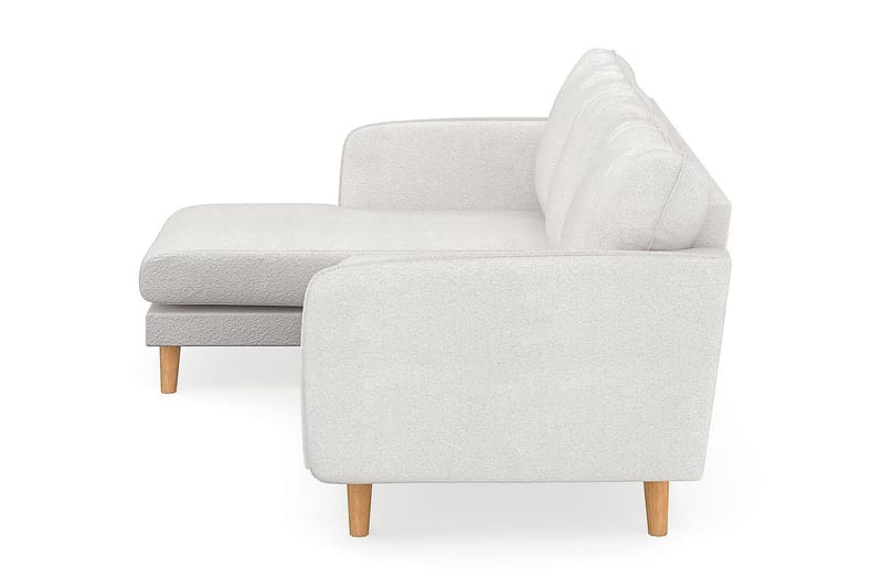 Trend Lyx 3-sits Vänstervänd L-formad Divansoffa i Bouclé - Vit - Möbler - Vardagsrum - Soffor - Divansoffa & schäslong
