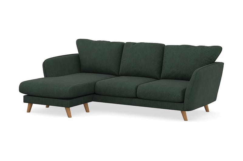 Trend Lyx 3-sits Vänstervänd L-formad Divansoffa i Manchester - Mörkgrön - Möbler - Vardagsrum - Soffor - Divansoffa & schäslong