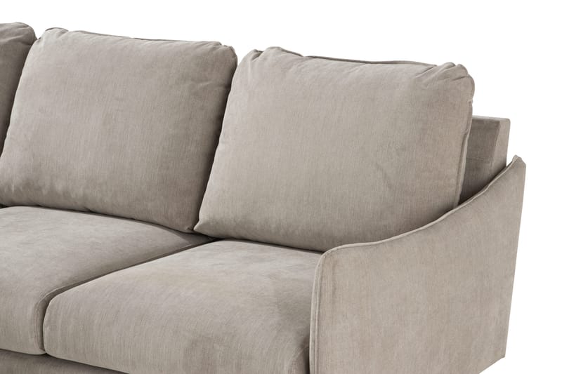 Trend Lyx 3-sits Vänstervänd L-formad Divansoffa i Tyg - Beige - Möbler - Vardagsrum - Soffor - Divansoffa & schäslong