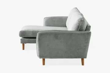 Trend Lyx 3-sits Vänstervänd L-formad Divansoffa i Tyg - Grå - Möbler - Vardagsrum - Soffor - Divansoffa & schäslong