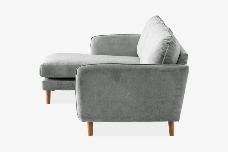 Trend Lyx 3-sits Vänstervänd L-formad Divansoffa i Tyg - Grå - Möbler - Vardagsrum - Soffor - Divansoffa & schäslong