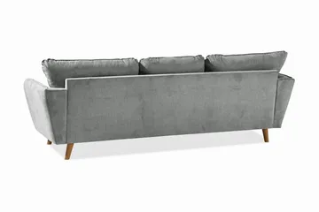 Trend Lyx 3-sits Vänstervänd L-formad Divansoffa i Tyg - Grå - Möbler - Vardagsrum - Soffor - Divansoffa & schäslong