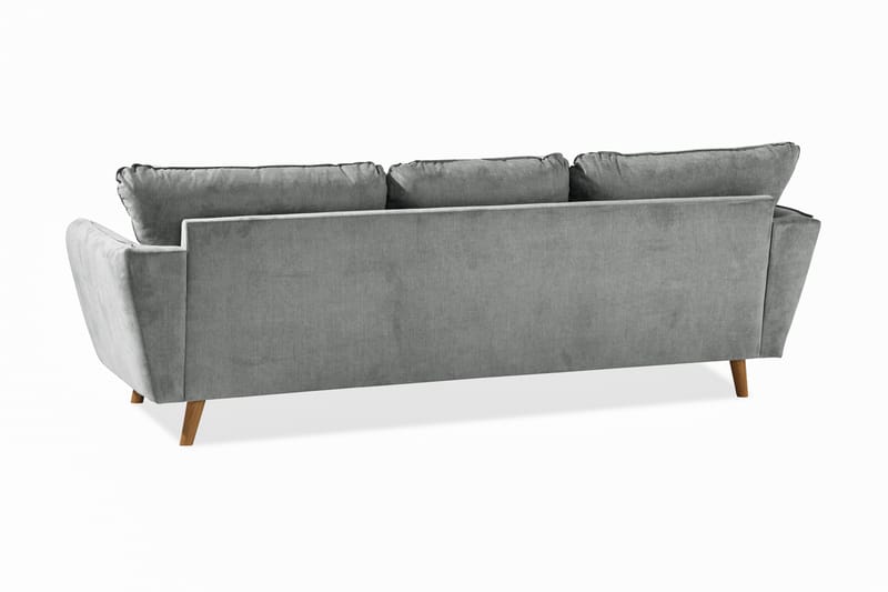 Trend Lyx 3-sits Vänstervänd L-formad Divansoffa i Tyg - Grå - Möbler - Vardagsrum - Soffor - Divansoffa & schäslong