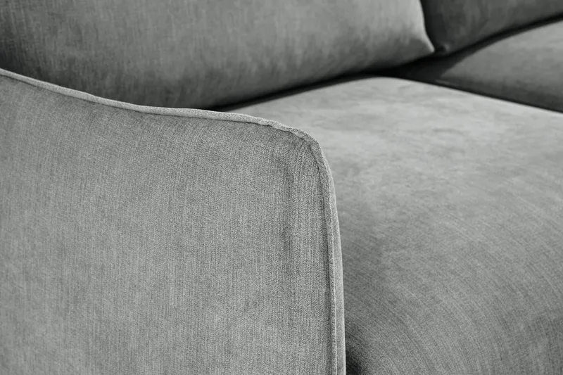 Trend Lyx 3-sits Vänstervänd L-formad Divansoffa i Tyg - Grå - Möbler - Vardagsrum - Soffor - Divansoffa & schäslong