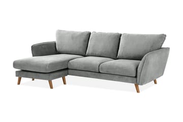 Trend Lyx 3-sits Vänstervänd L-formad Divansoffa i Tyg - Grå - Möbler - Vardagsrum - Soffor - Divansoffa & schäslong