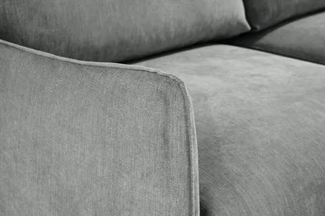 Trend Lyx 3-sits Vänstervänd L-formad Divansoffa i Tyg - Grå - Möbler - Vardagsrum - Soffor - Divansoffa & schäslong