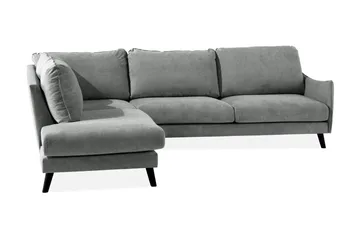 Trend Lyx 3-sits Vänstervänd L-formad Divansoffa i Tyg - Grå - Möbler - Vardagsrum - Soffor - Divansoffa & schäslong