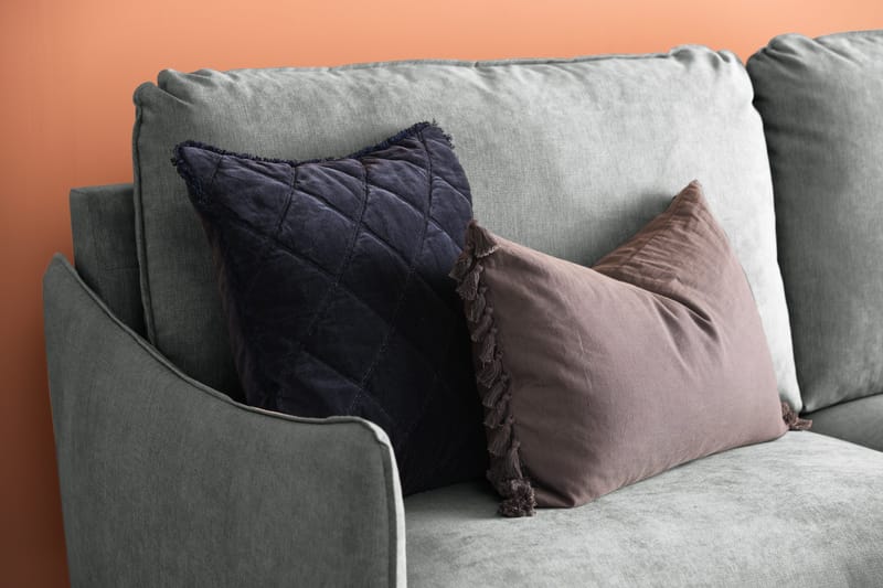 Trend Lyx 3-sits Vänstervänd L-formad Divansoffa i Tyg - Grå - Möbler - Vardagsrum - Soffor - Divansoffa & schäslong