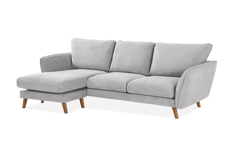 Trend Lyx 3-sits Vänstervänd L-formad Divansoffa i Tyg - Ljusgrå - Möbler - Vardagsrum - Soffor - Divansoffa & schäslong