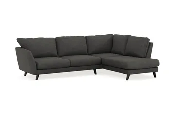 Trend Lyx 4-sits Högervänd L-formad Schäslongsoffa i Manchester - Mörkgrå - Möbler - Vardagsrum - Soffor - Divansoffa & schäslong