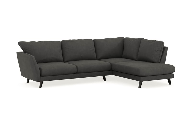 Trend Lyx 4-sits Högervänd L-formad Schäslongsoffa i Manchester - Mörkgrå - Möbler - Vardagsrum - Soffor - Divansoffa & schäslong