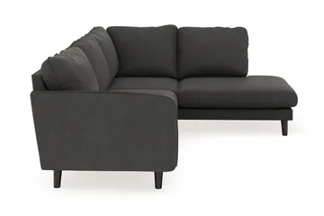 Trend Lyx 4-sits Högervänd L-formad Schäslongsoffa i Manchester - Mörkgrå - Möbler - Vardagsrum - Soffor - Divansoffa & schäslong