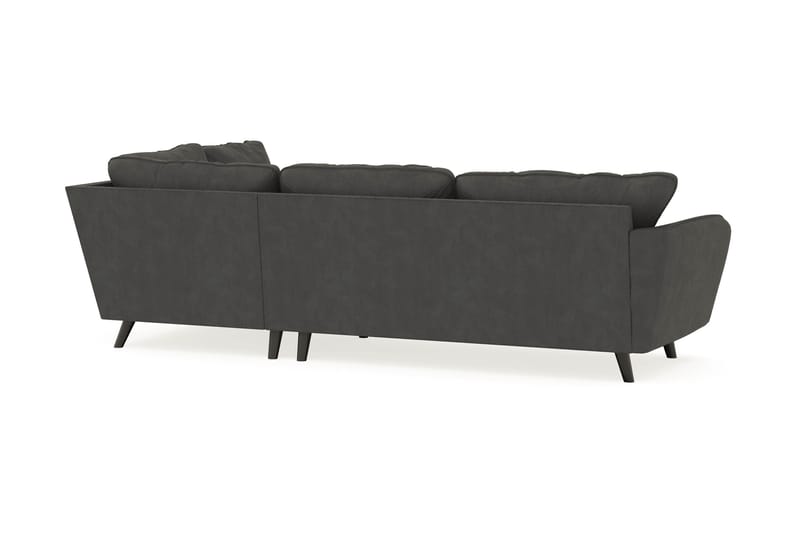 Trend Lyx 4-sits Högervänd L-formad Schäslongsoffa i Manchester - Mörkgrå - Möbler - Vardagsrum - Soffor - Divansoffa & schäslong