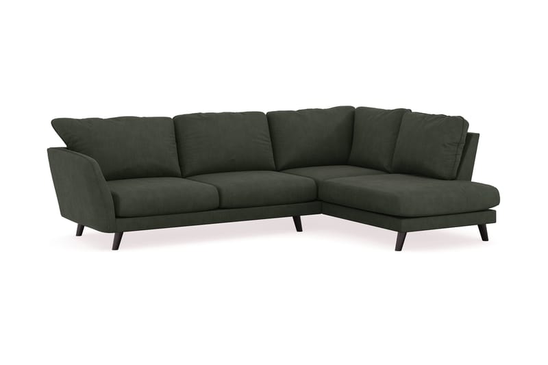 Trend Lyx 4-sits Högervänd L-formad Schäslongsoffa i Manchester - Mörkgrön - Möbler - Vardagsrum - Soffor - Divansoffa & schäslong
