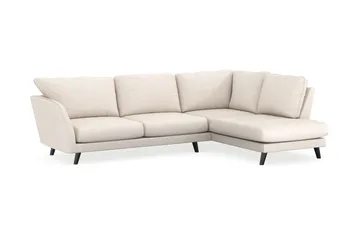 Trend Lyx 4-sits Högervänd L-formad Schäslongsoffa i Tyg - Beige - Möbler - Vardagsrum - Soffor - Divansoffa & schäslong