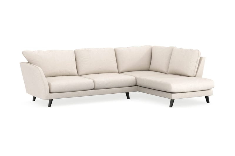 Trend Lyx 4-sits Högervänd L-formad Schäslongsoffa i Tyg - Beige - Möbler - Vardagsrum - Soffor - Divansoffa & schäslong