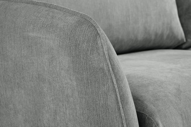 Trend Lyx 4-sits Högervänd L-formad Schäslongsoffa i Tyg - Grå - Möbler - Vardagsrum - Soffor - Divansoffa & schäslong