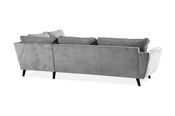 Trend Lyx 4-sits Högervänd L-formad Schäslongsoffa i Tyg - Grå - Möbler - Vardagsrum - Soffor - Divansoffa & schäslong