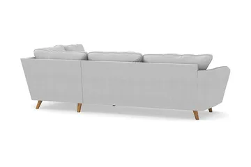 Trend Lyx 4-sits Högervänd L-formad Schäslongsoffa i Tyg - Ljusgrå - Möbler - Vardagsrum - Soffor - Divansoffa & schäslong