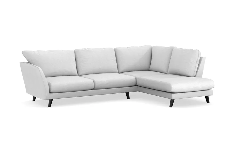 Trend Lyx 4-sits Högervänd L-formad Schäslongsoffa i Tyg - Ljusgrå - Möbler - Vardagsrum - Soffor - Divansoffa & schäslong